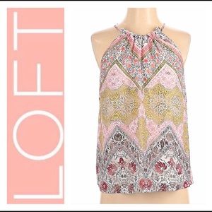 LOFT Halter Top Blouse Size L
